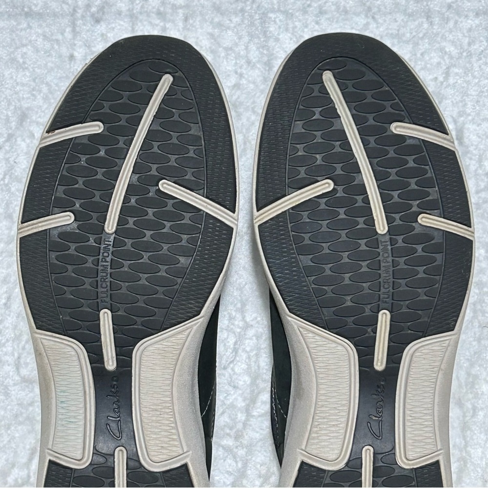 Clarks Womens Black Wave 2.0 Nubuck/Textile Waterproof Lace Sneaker Shoes SZ 9.5 - Picture 9 of 11